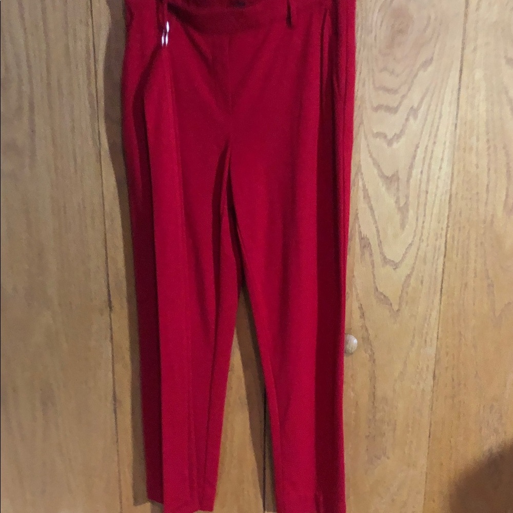 🇺🇸Jules & Leopold Vibrant Red Straight Leg Pants  Size Medium